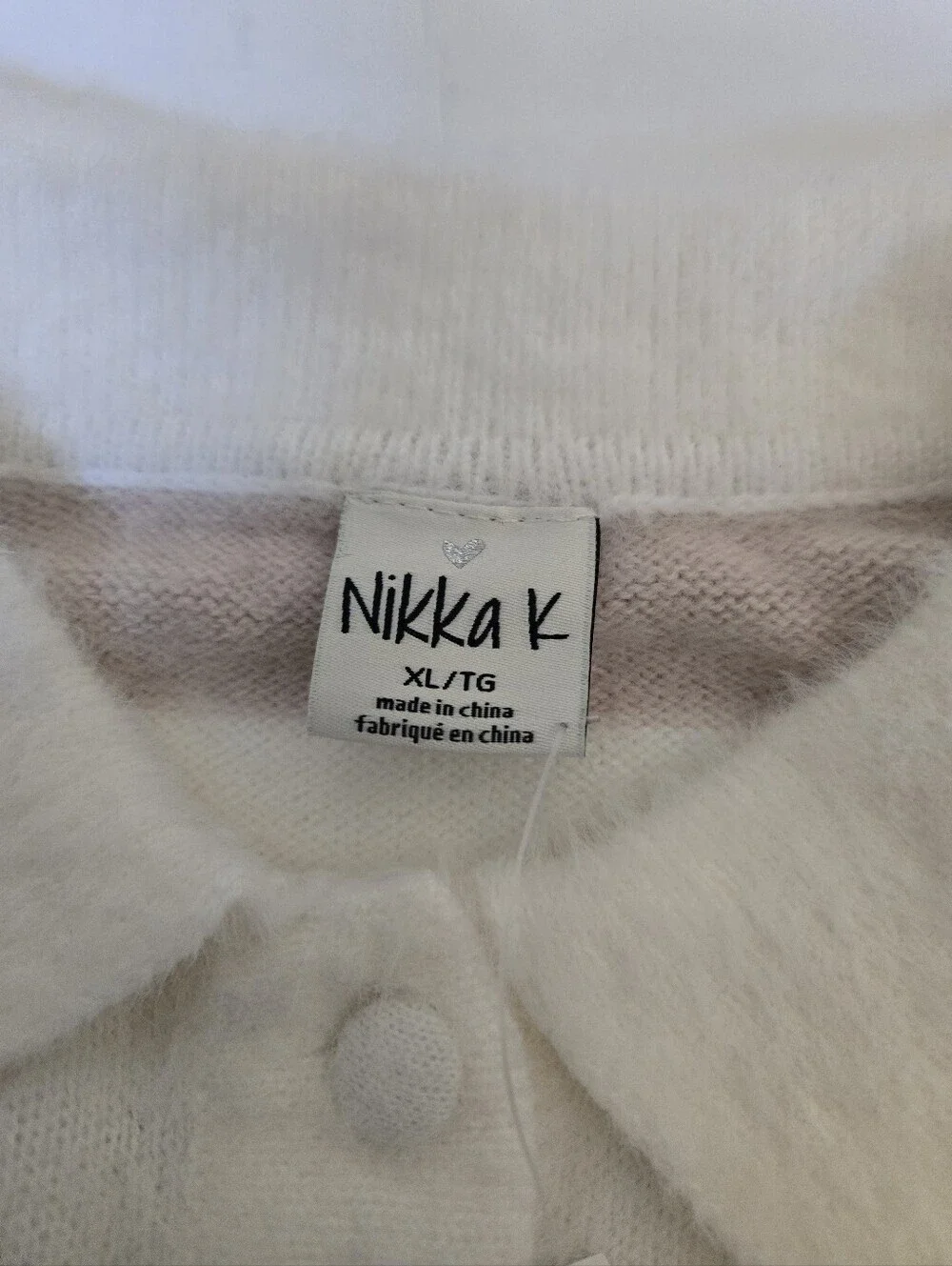 NWT Nikka, Cozy Striped Knit Sweater - Cream & Light Taupe.Size XL